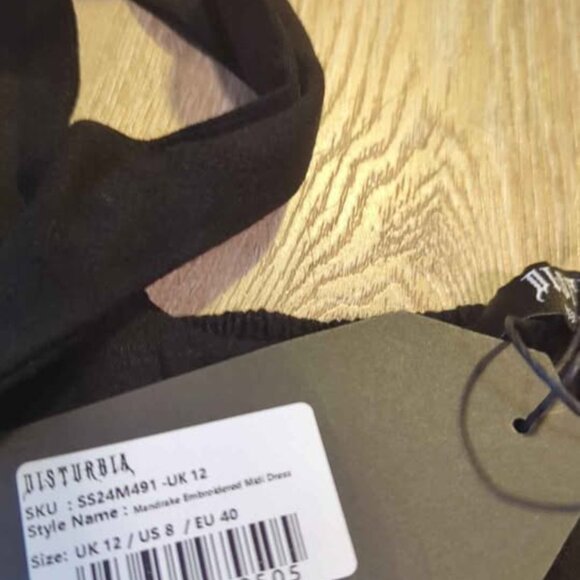 Disturbia mandrake embroidered midi dress size 8 new - Picture 2 of 5